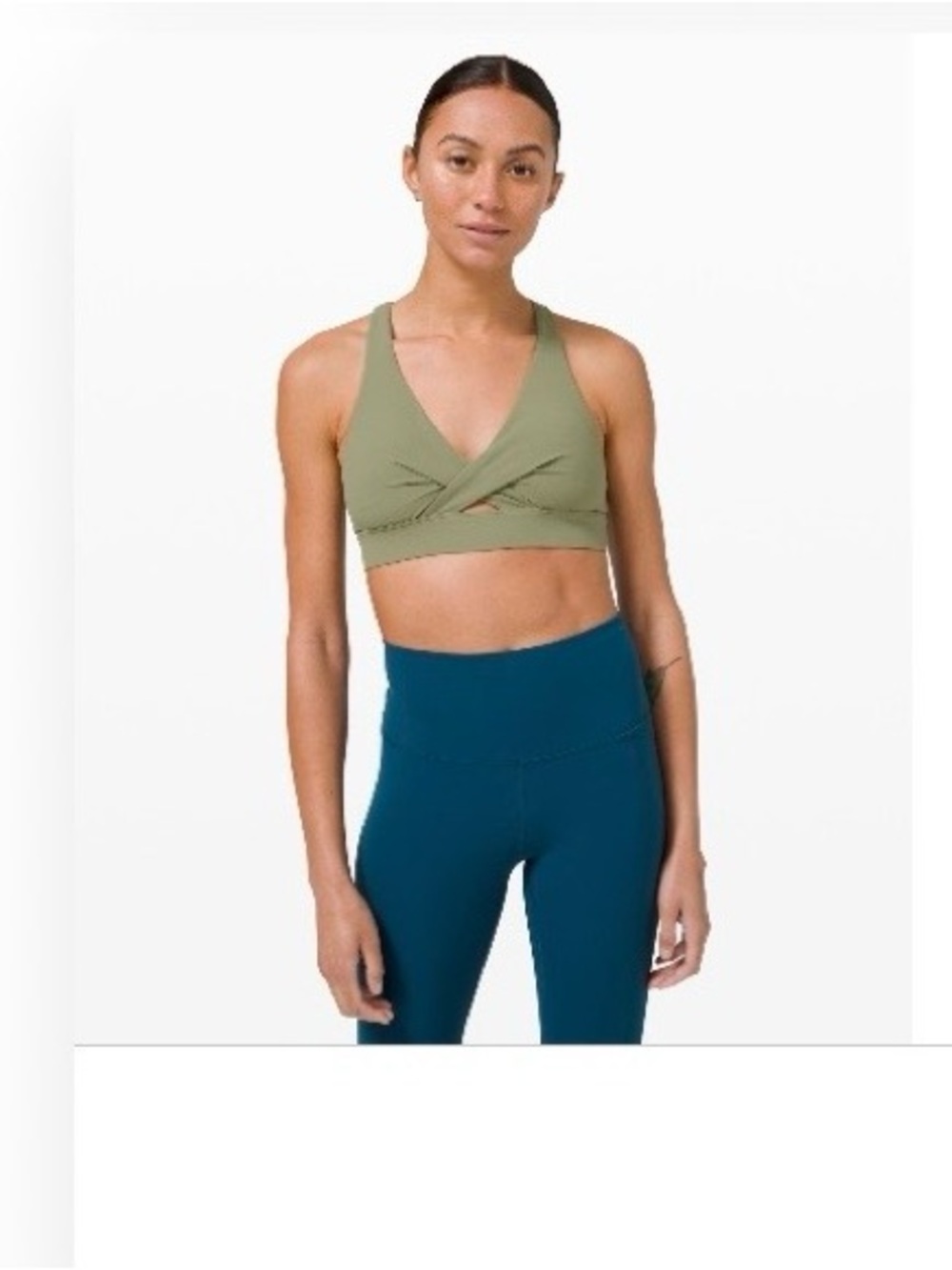 lululemon athletica Olive Green Wrap Sports Bra